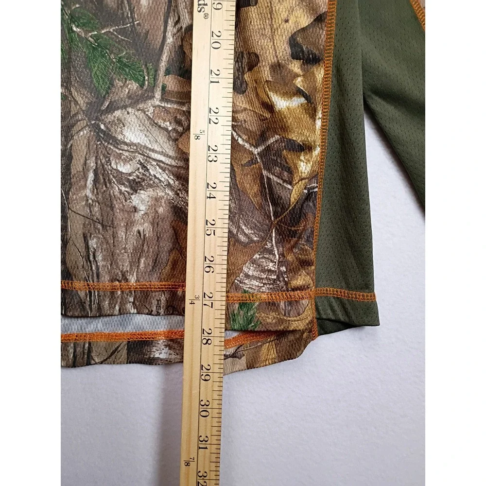 Gorpcore Woodlands Realtree Mens Large Camo Thumbhole Performance Hunting Shirt